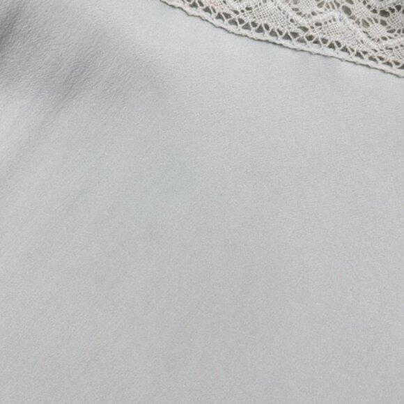 Susie Tompkins Vintage Gray Silk Sleeveless A Line Dress with Lace Accent, Size: - Picture 10 of 15